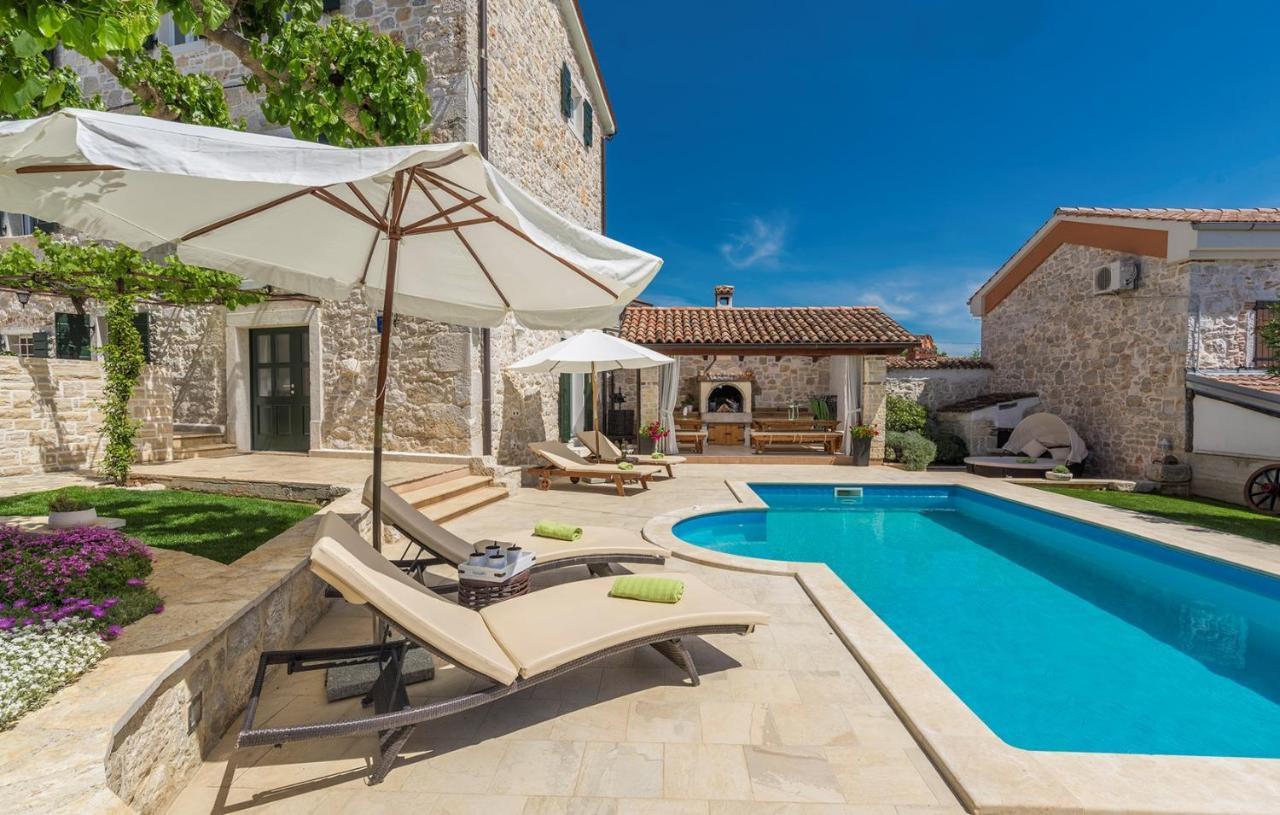 Beautiful Stone House - Villa Parentium With Private Pool Dracevac Ngoại thất bức ảnh